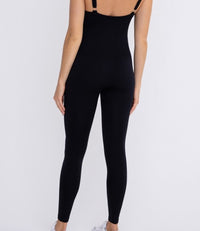 Seamless Micro - Ribbed Jumpsuit - Black