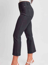 Hyperstretch Cropped Kick Flare - Black