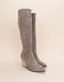 Knee High Western Bootie - Grey