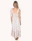 Floral Tie Strap Ruched Detail Maxi Dress