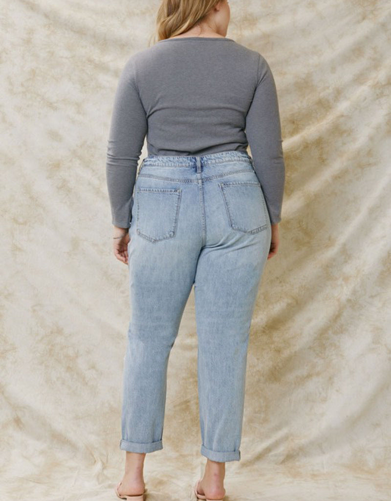 Bridget Curvy Ultra High Rise Mom Jeans - Light