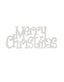 White Glitter Merry Christmas Wood Decor