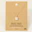 Gold Dipped Square Rhinestone Pendant Necklace: S