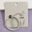 Bezel Set Cz Hoop Earrings: G