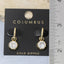 Round Bezel Cz Huggie Drop Earrings: GOLD