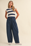 DENIM ELASTIC WAIST RELAXED FIT BALLOON PANTS: DK DENIM