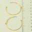 Secret Box Gold Dipped Cz Round Hoop Earrings: GD
