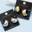 Gold Dipped Hammered Dome Huggie Hoop Earrings: GOLD