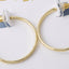 18K Gold Dipped Hammered Small Hoop Earrings: GD