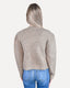 Puff Sleeve Knit Sweater Cardigan - Cafe Latte