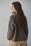 Knit Sweater Long Sleeve Button Down Cardigan Top: Brown