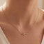 Gold Dipped Pave Thin Cross Pendant Necklace: GOLD