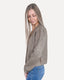 Puff Sleeve Knit Sweater Cardigan - Cafe Latte