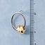 Polished Knot Charm Oval Hoop Earrings: TT