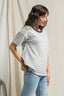 T-Shirt With Contracts Binding Detail: Heather Grey