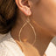 Handmade Thin Teardrop Cutout Earrings: G