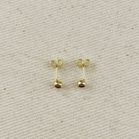 18K Gold Filled Dainty Bezel CZ Birthstone Stud Earrings