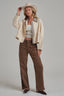 VINTAGE OXFORD CANVAS TWILL JACKET: TAUPE/BROWN