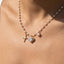 Assorted Cross Heart Pearl Charms Necklace: GDCRM