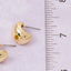 Gold Dipped Spherical Hoop Earrings: GOLD