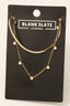 Layered Snake Chain And Lariat Necklace: S