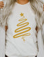 Star Faith Christmas Tree Graphic Tee - White