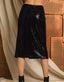 Ruched Sequin Skirt - Black