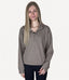 Relaxed Crop Half-Zip Pullover - Toffee