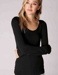 Long Sleeve Scoop Neck Top