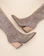 Knee High Western Bootie - Grey