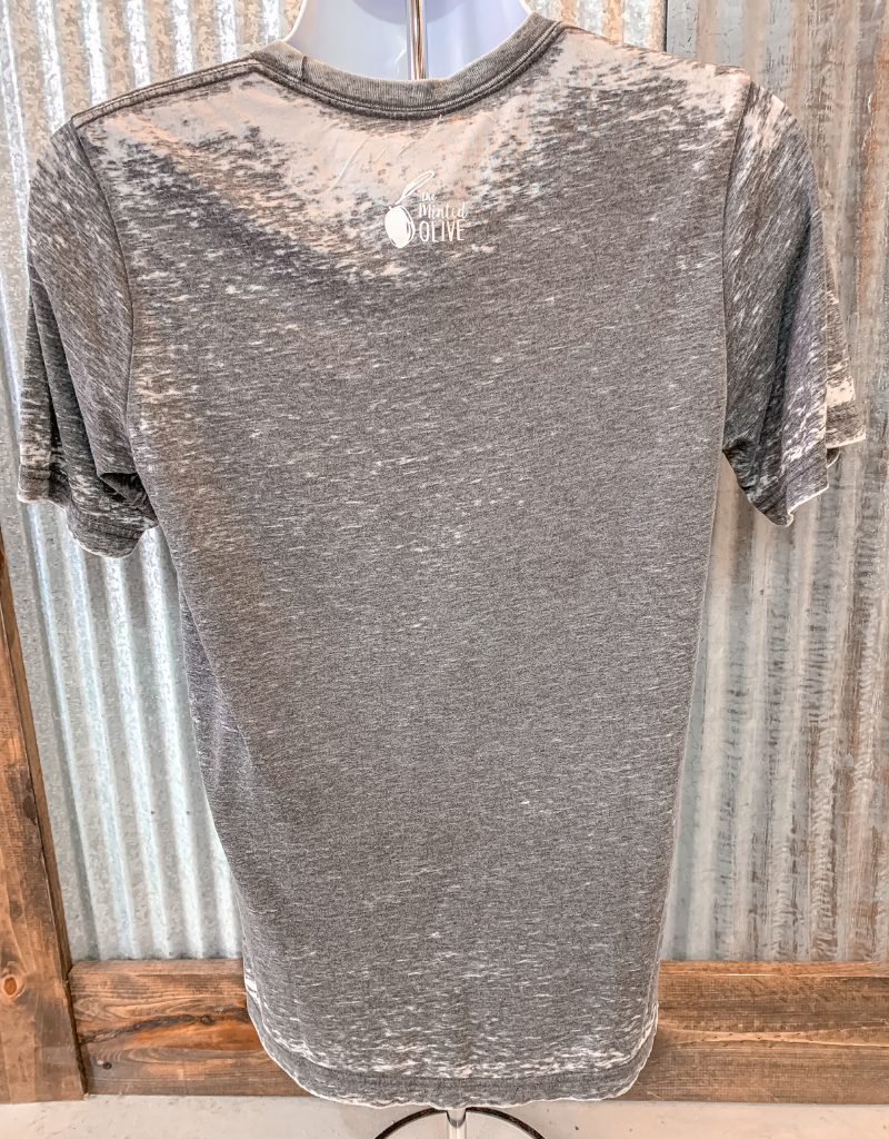 JJ Strong License Plate Tee - Distressed Grey