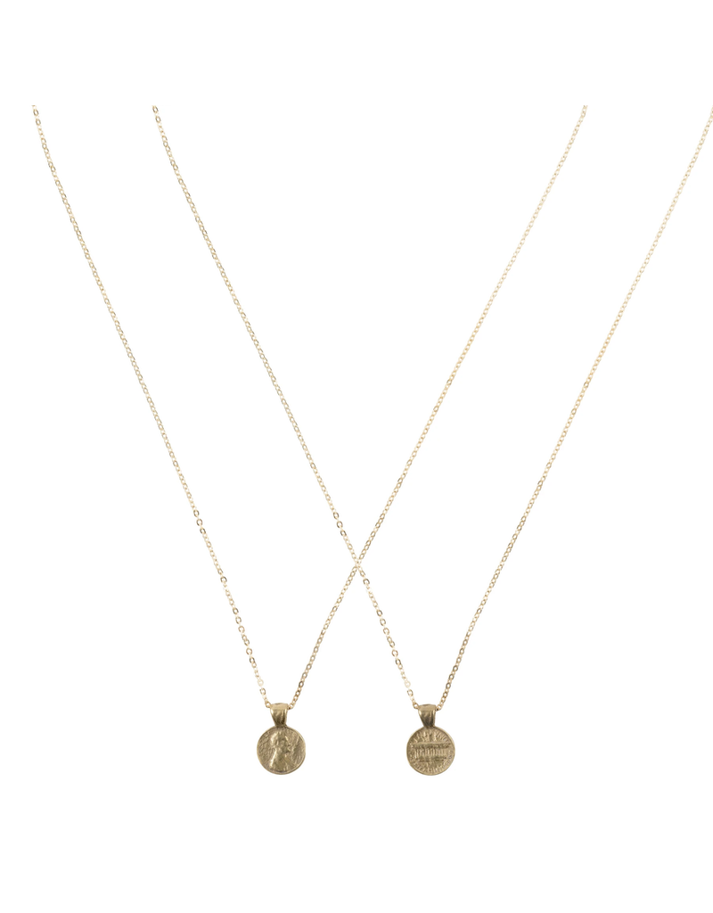 Friendship Petite Penny Necklaces - Yellow Bronze