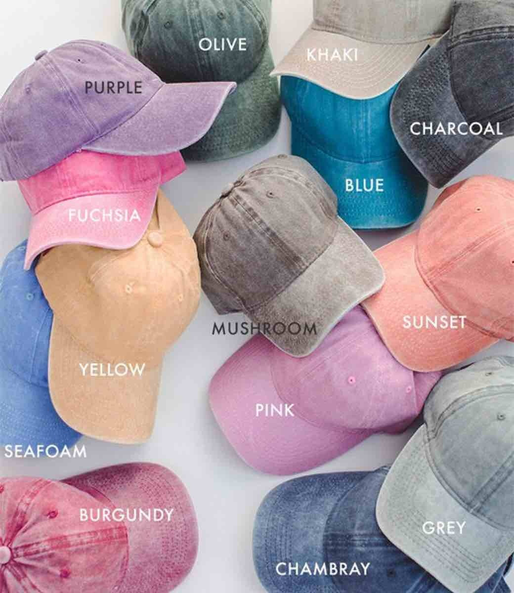 Washed Denim Baseball Hat