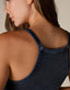 Vintage Highneck Ribbed Tank - Black