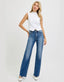 Tina Tummy Control High Rise Wide Leg Raw Cut Hem Jeans