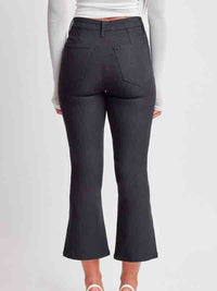 Hyperstretch Cropped Kick Flare - Black