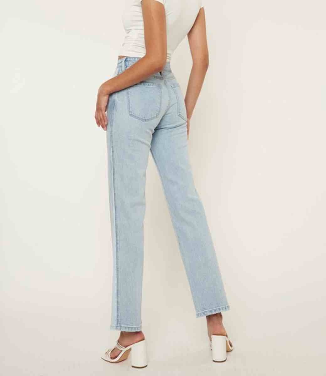 Maple High Rise Straight Jeans - Light