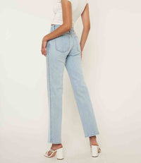 Maple High Rise Straight Jeans - Light