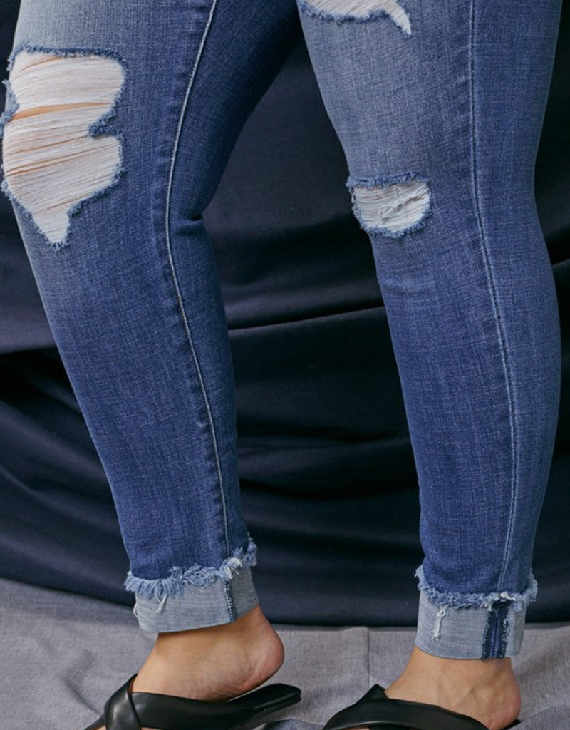 Elvis Curvy High Rise Ankle Skinny Jeans - Medium