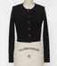 Brushed Rib Knit Cardigan - Black