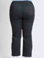 Curvy High Rise Wide Leg Trouser - Black