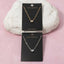 Gold Dipped Oval Bezel Cz Paperclip Necklace: GOLD