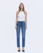 WINNIE HIGH RISE MEDIUM DARK WASH SLIM STRAIGHT JEANS