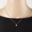Gold Dipped Cz Oval Bezel Pendant Ball Chain Necklace: GOLD