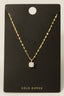 Gold Dipped Circle Cz Gem Pendant Necklace: 2SILVER