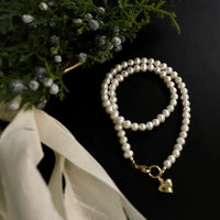 Heart and Freshwater Pearl Necklace