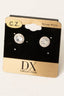 Gold Dipped Cz Halo Set Stud Earrings: G