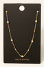 Gold Dipped Cz Station Charms Necklace: 2SILVER