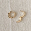 18k Gold Filled Thin Line Cubic Zirconia Hoop Earrings