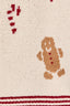 Gingerbread Graphic Knit Oversized Sweater: CREAM-RED